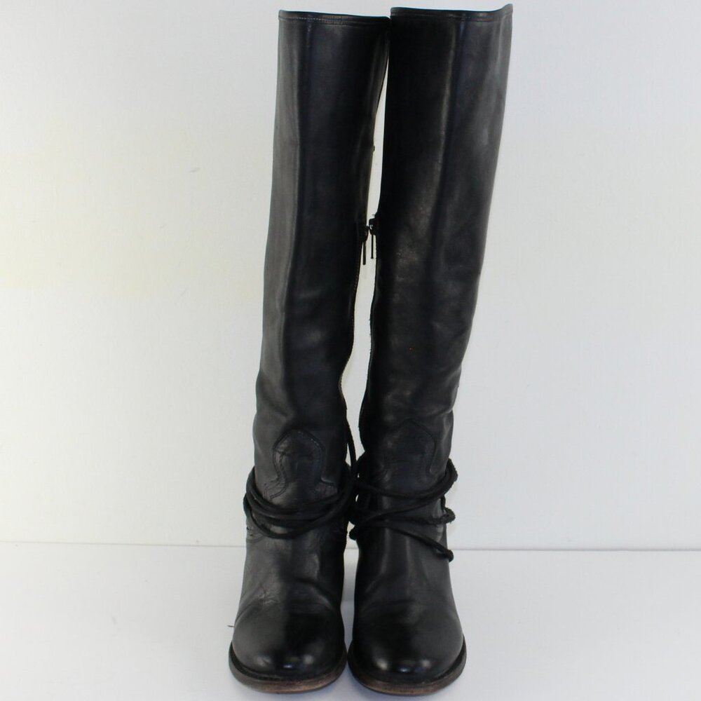 Freebird Steven Coal Tall High Black Black Leather Boots (7 US) - Picture 2 of 11